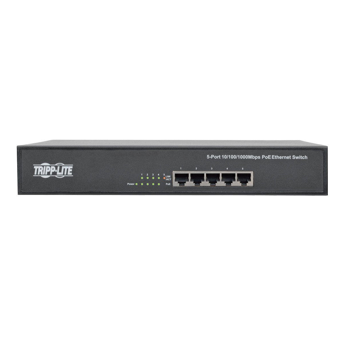Tripp Lite 5-Port Gigabit Ethernet Switch Rackmount with PoE Metal 1U 10/100/1000Mbps (NG5POE)
