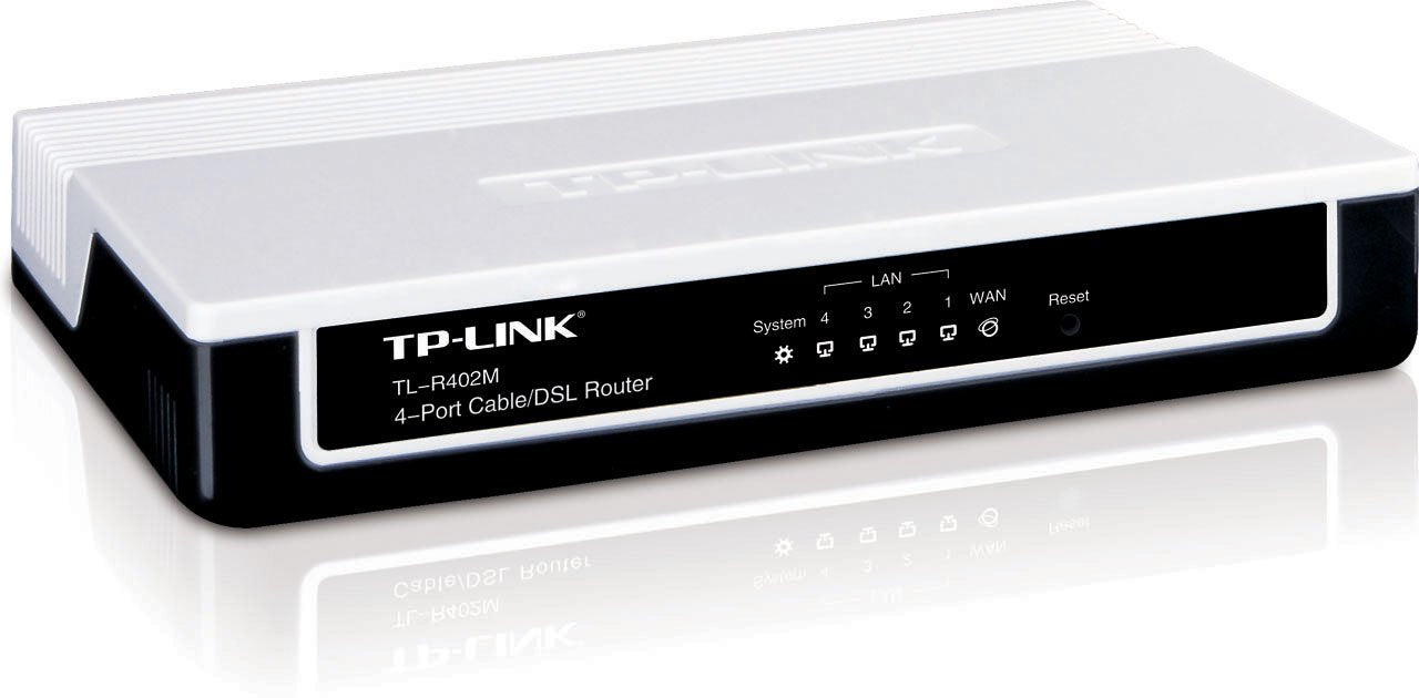 TP-LINK TL-R402M 4-Port Cable/DSL home Router, 1 WAN port, 4 LAN ports