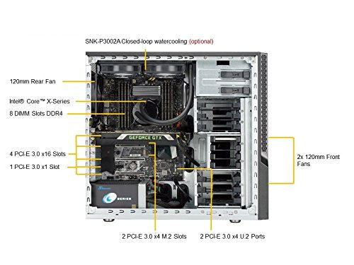 SuperMicro Superworkstation 5039AD-I - MDT - No CPU - 0 GB, Black