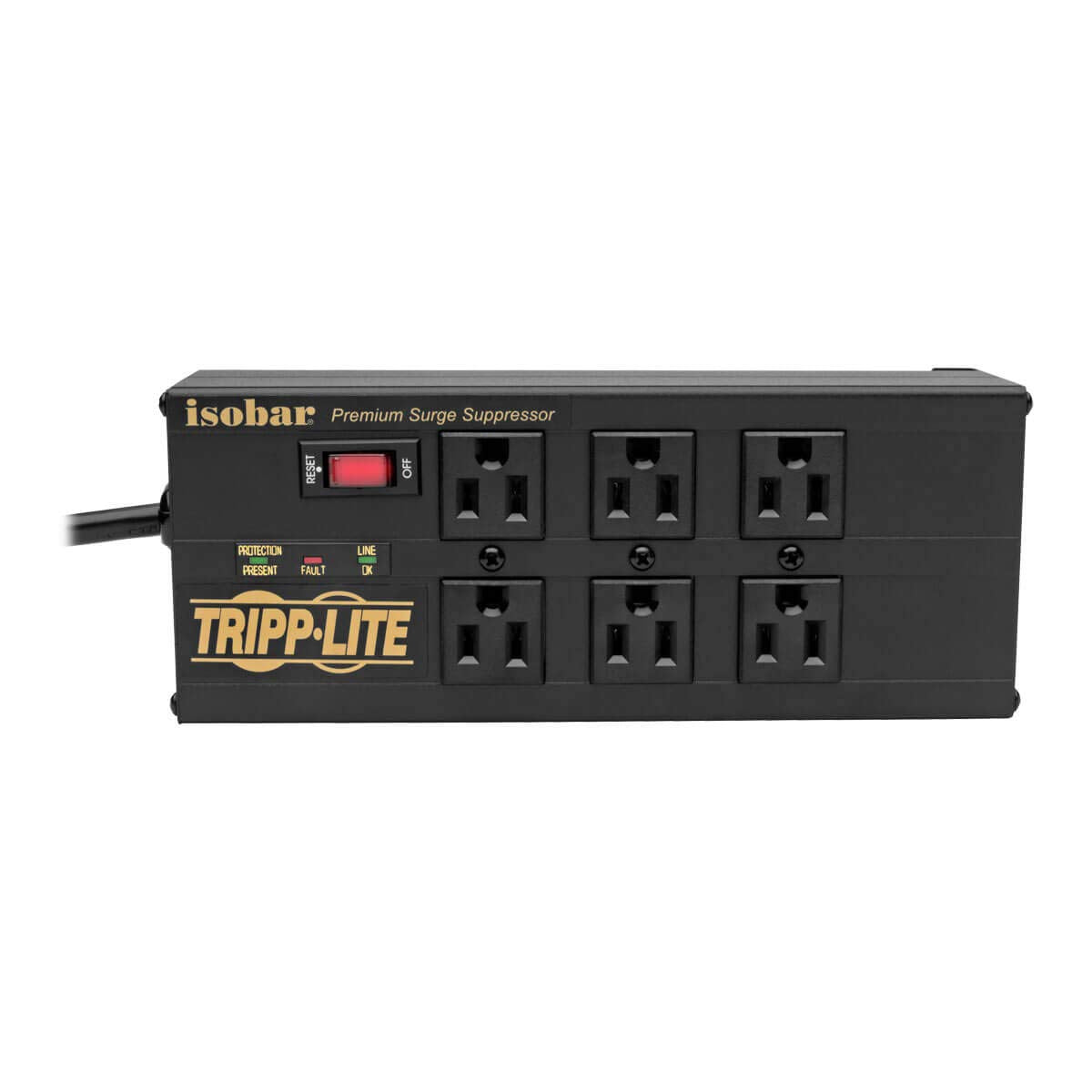 TRIPP LITE Isobar Surge Protector 6 Outlet 2 USB Charging Ports 10' Cord (IBAR6ULTRAUSBB)