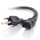 C2G 09482 18 AWG Universal Power Cord - NEMA 5-15P to IEC320C13, TAA Compliant, Black (15 Feet, 4.57 Meters)