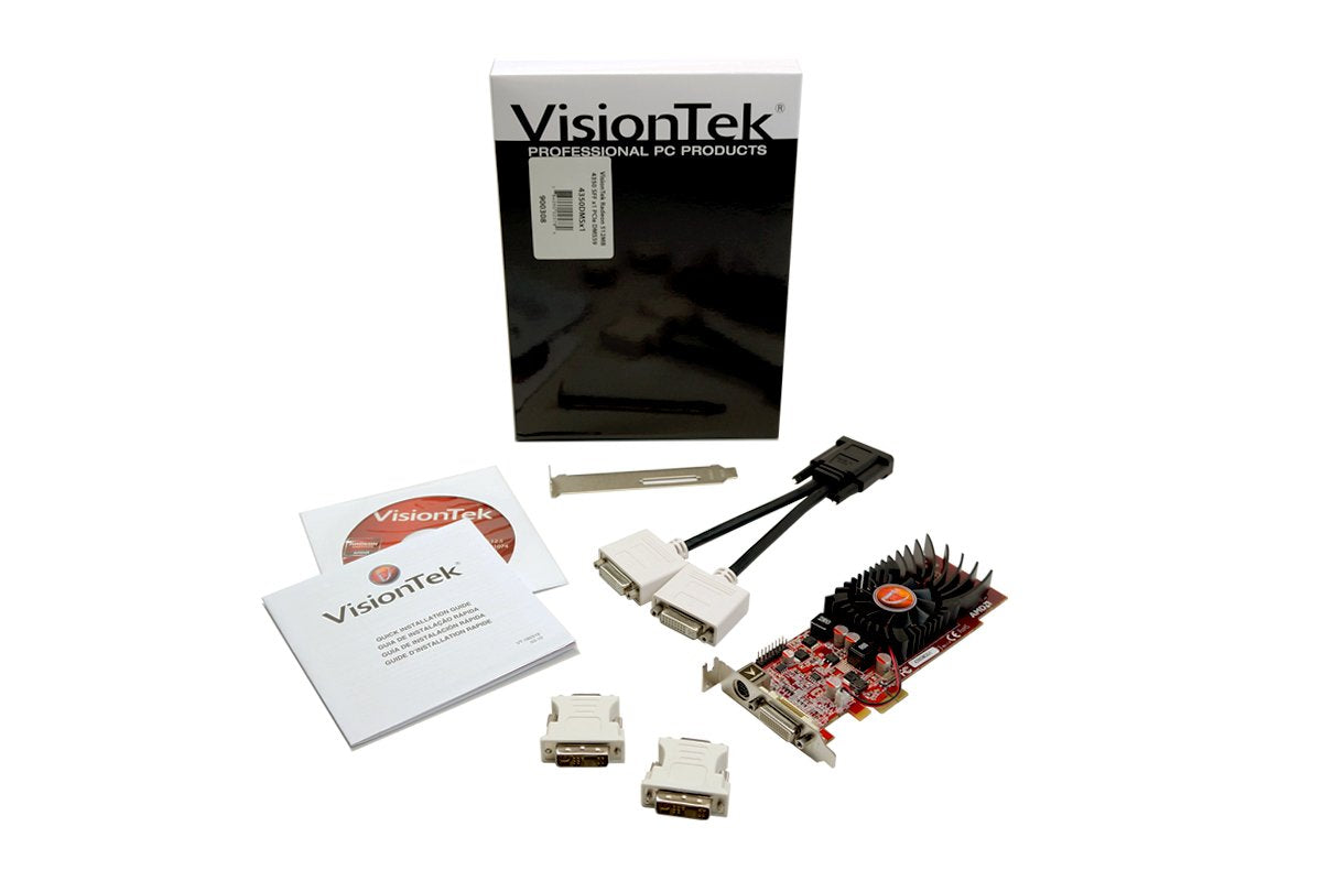 VisionTek Radeon 4350 SFF DMS59 512MB DDR2 PCIe x1 Graphics Card - 900308