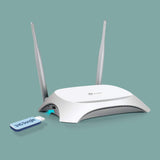 TP-LINK TL-MR3420 Wireless N300 3G/4G Router, 2.4Ghz 300Mbps, Compatible with UMTS/HSPA/EVDO USB Modem, 2x 5dBi antennas