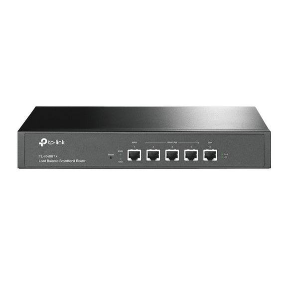 TP-Link SafeStream TL-480T+ 10/100 Broadband Desktop/Rackmount Loadbalance Router, 150M NAT throughput, 30k Concurrent Sessions, VLAN, Multi-NAT, 4 WAN Load balance or auto failover