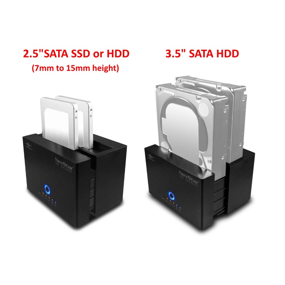 Vantec NexStar SATA III Hard Drive Duplicator Dock with USB 3.0 (NST-DP200S3-BK), Black