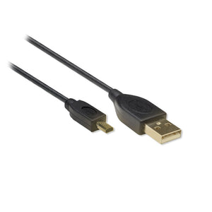BlueDiamond 6334 Retail USB 2 Ab Mini 4 Cable, Black, 6 ft