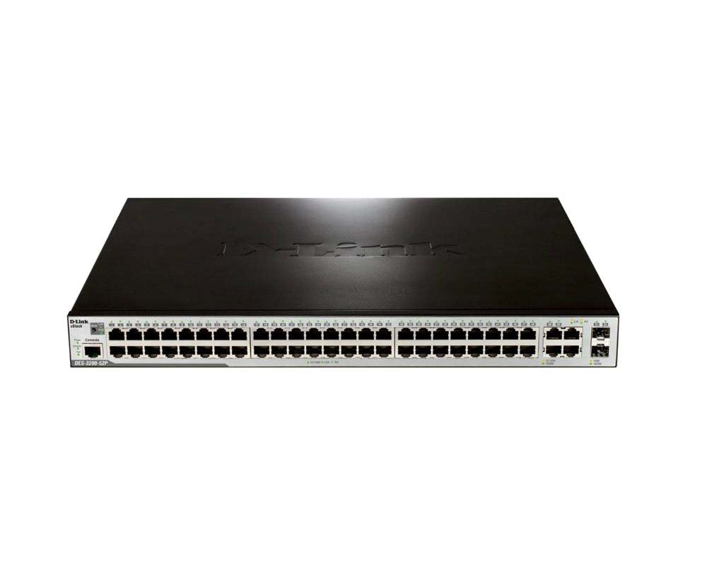 Managed 48-Port 10/100 Poe L2 Switch, 2 100/1000 Sfp Ports + 2 Combo Sfp Slots