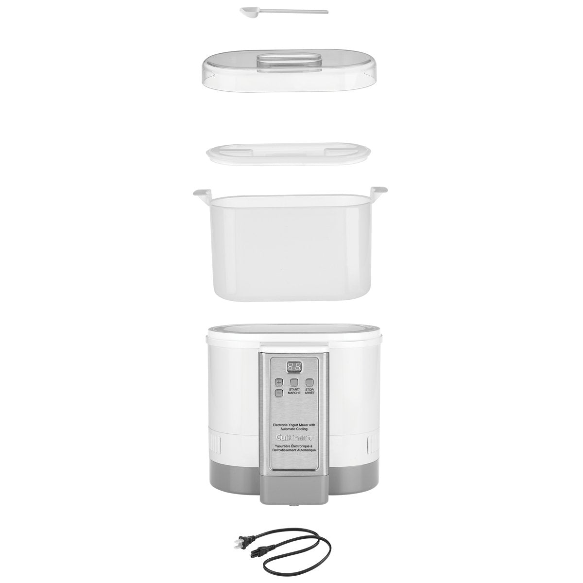CYM-100C Cuisinart Electronic Yogurt Maker with Automatic Cooling, White