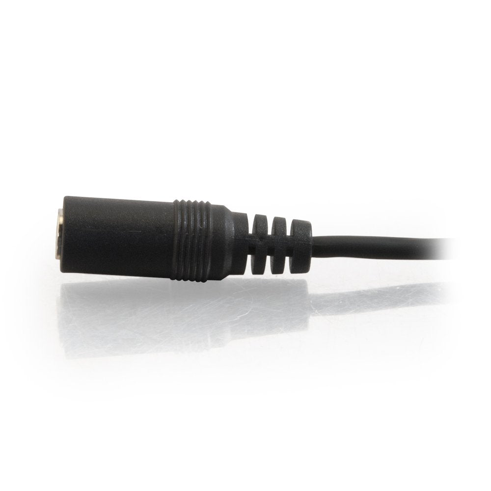 C2G 13787 3.5mm M/F Shielded Stereo Audio Extension Cable, Black (6 Feet, 1.82 Meters)