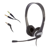 Cyber Acoustics Stereo Headset and Boom Mic with PC Y-Adapter (AC-204)