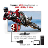CLUB 3D CAC-2170, Active Mini DisplayPort to HDMI 2.0 Adapter (Supports Displays up to 4K / UHD / 3840x2160@60Hz)