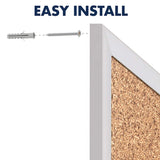 Quartet Cork Board, Bulletin Board, 3' x 2', Corkboard, Aluminum Frame (2303)