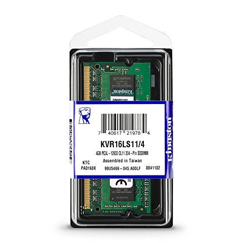 Kingston Technology 1600MHz DDR3L (PC3-12800) 1.35V Non-ECC CL11 SODIMM Intel Laptop Memory KVR16LS11/8