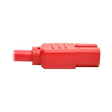 Tripp Lite P018-006-ARD 6' Heavy Duty Power Extension Cord, C14-C15, 15A, 14 AWG, Red