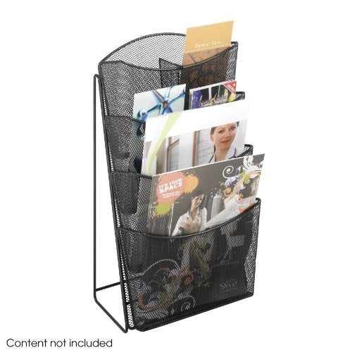 Safco Onyx Mesh Magazine and Pamphlet and Business Card Counter Displays