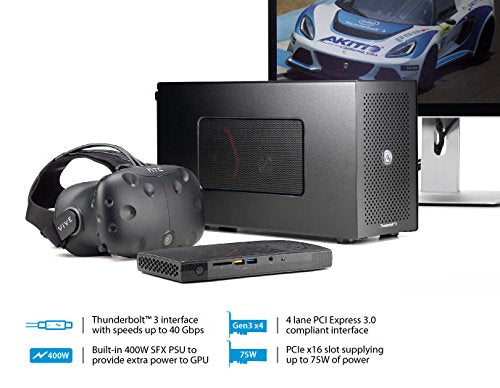 Open Box Akitio Node - Thunderbolt3 eGPU for Windows (Now Compatible w/ Thunderbolt3 Mac Running MacOS High Sierra Using AMD Cards)