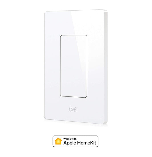 Eve Light Switch - Connected Wall Switch, easily upgrade to intelligent, automate your lighting with timers and rules, Bluetooth Low Energy, white (Apple HomeKit, iOS) - 10027805
