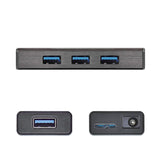 USB 3.0 4-Port Mini HUB by j5create | Portable Adapter, USB 3.0/2.0 for Windows, Mac OS, Linux OS Black
