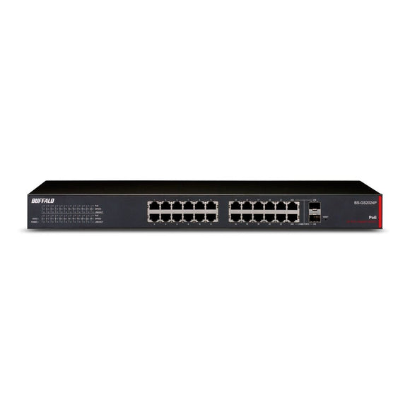 Buffalo 24-Port Desktop/Rackmount Gigabit Green Ethernet High Power PoE Smart Switch (BS-GS2024P)