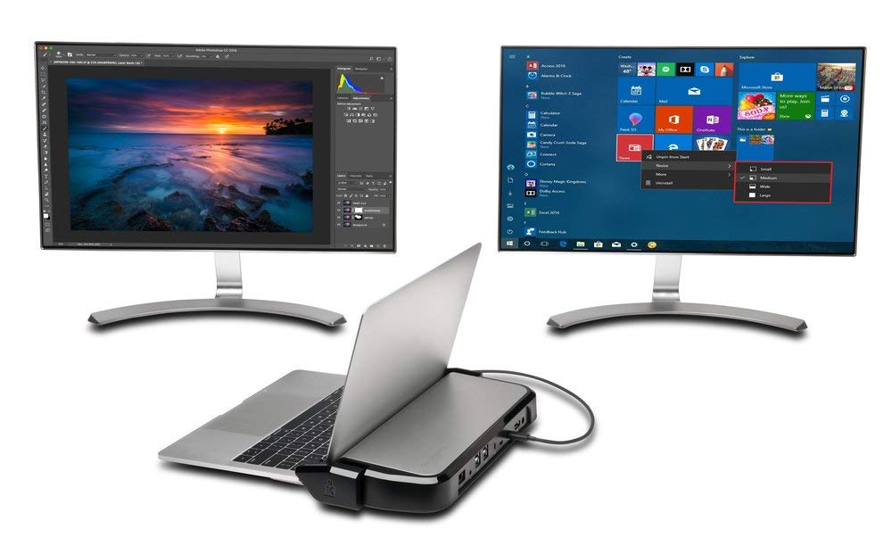Kensington K33476NA LD5400T Thunderbolt 3 Universal Dual 4K Dock with K-Fob Smart Lock
