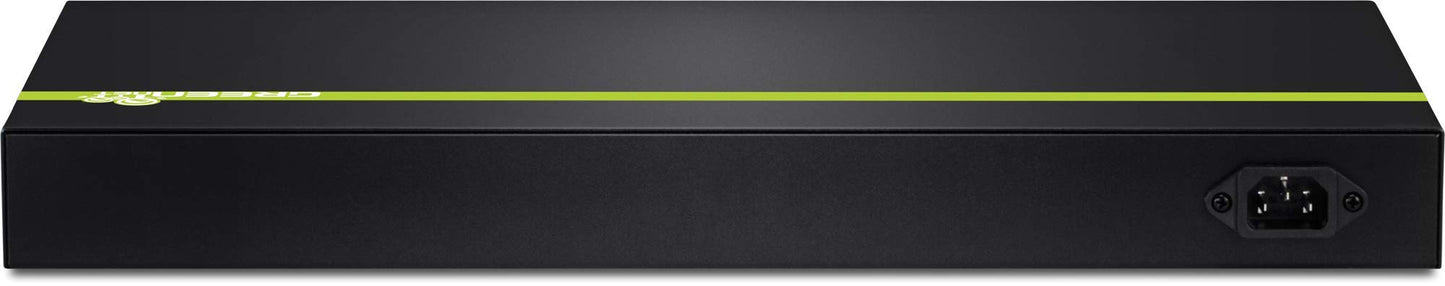 TRENDnet 24-Port Gigabit PoE+ Switch, TPE-TG240G, 24 x Gigabit PoE+ Ports, 370W Power Budget, 48 Gbps Switch Capacity, Rack Mount Kit Included, Ethernet Network Switch, Metal, Lifetime Protection