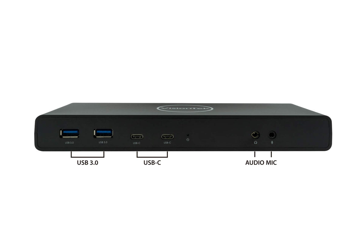 VT4500 Dual 4K with Power Delivery (901250) | Dual DP, Dual HDMI, Type C, USB 3.0 | Pd of Up to 60Watts, Dual 4K Displays (Resolutions Up to 4096 X 2160 at 60 Hz) | Audio-Out, MIC-in