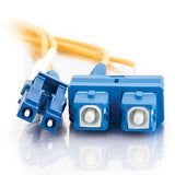 C2G 37467 OS2 Fiber Optic Cable - LC-SC 9/125 Duplex Single-Mode PVC Fiber Cable, Yellow (13.1 Feet, 4 Meters)