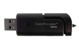 Kingston Digital 64 GB Data Traveler 104 USB 2.0 Flash, Thumb Memory Drive, Black Sliding Cap Design (DT104/64GB)
