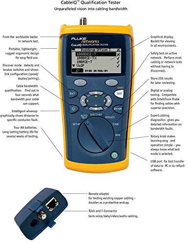 Fluke Networks CIQ-100 CableIQ Network Cable Tester