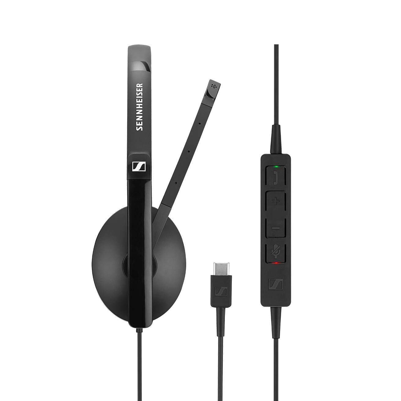 SENNHEISER SC 130 USB-C (508353) - Single- Sided (Monaural) Headset for Business Professionals | with HD Stereo Sound, Noise-Canceling Microphone, USB-C Connector (Black)