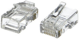 C2G 11381 RJ45 Cat5e Modular Plug for Round Stranded Cable Multipack (100 Pack) TAA Compliant, Clear