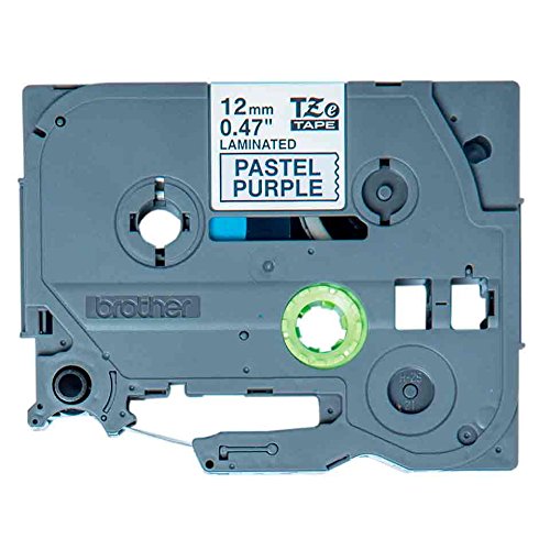 Brother PTouch 1/2" Laminated TZe Tape - 15/32" Width x 1/2" Length - Pastel Purple - 1 Each - TAA Compliance