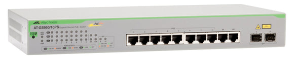 ALLIED TELESIS at GS950/10PS - Switch - 10 Ports - Managed - Desktop, Rack-Mountable, Wall-Mountable (AT-GS950/10PS-10)