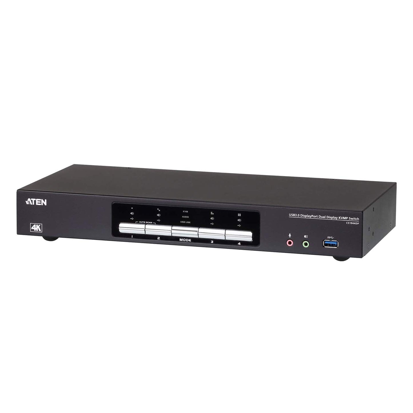 ATEN CS1944DP 4-Port USB 3.0 4K 60Hz DisplayPort Dual Monitor Display KVMP Switch