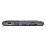 Tripp Lite USB C Docking Station HDMI VGA GbE PD Charging 3.0 USB Hub 4K at 30Hz Thunderbolt 3 Black
