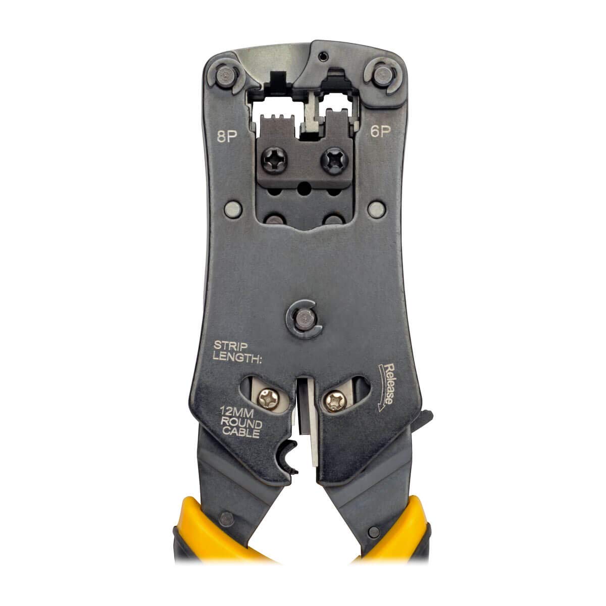 Tripp Lite RJ11/ RJ12/ RJ45 Wire Crimper with Built in Cable Tester (T100-001-TST)