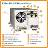 Tripp LiteRV1012ULHW 1000W RV Inverter/Charger 12VDC or 120V AC Input 14/55A Hardwire