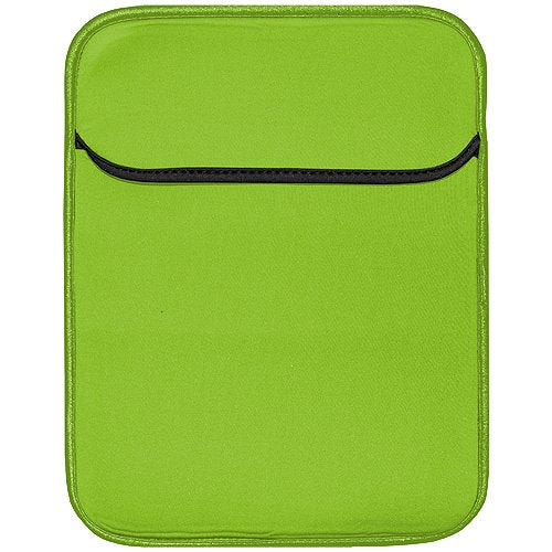 Amzer AMZ90807 Neoprene Sleeve 10, Inch Case Cover with Pocket for Tablets, Ebooks and Netbooks (Matt Black/Leaf Green)
