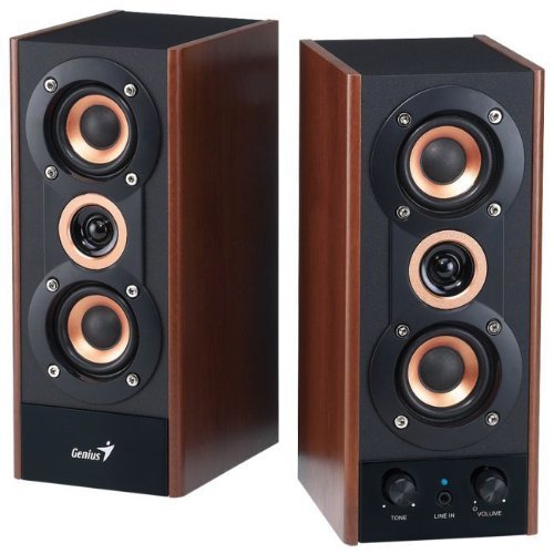Genius 50 Watt Three-way Hi-Fi Wood Speakers (SP-HF1800A)