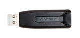 Verbatim 8GB USB 3.0 Store 'n' Go V3 Flash Drive - Cap-Less & PC / Mac Compatible - Gray