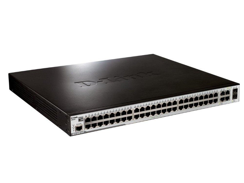 Managed 48-Port 10/100 Poe L2 Switch, 2 100/1000 Sfp Ports + 2 Combo Sfp Slots