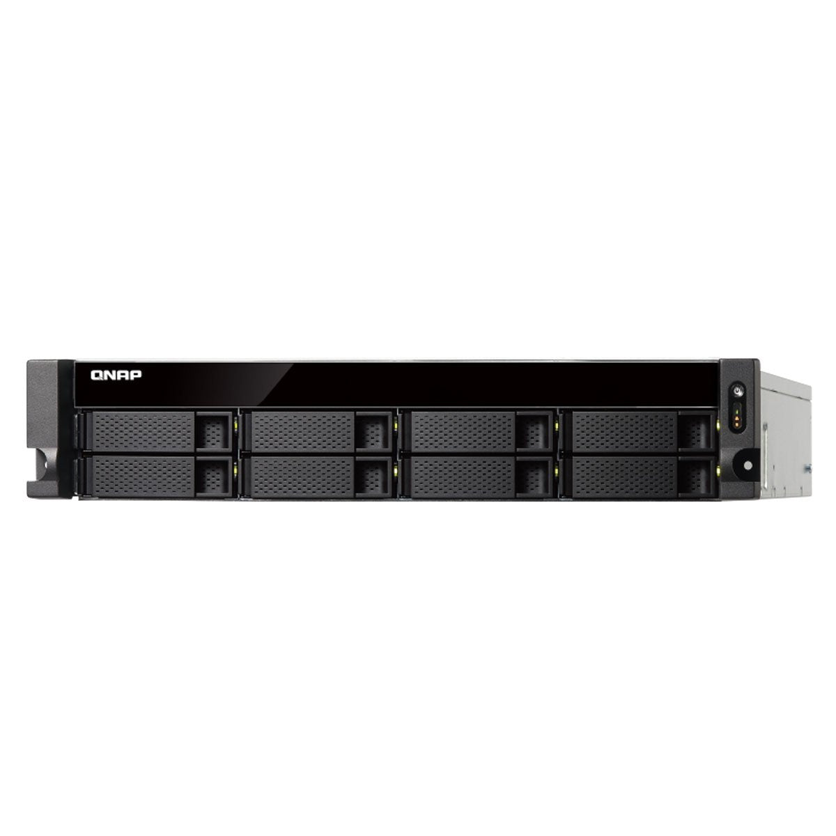 QNAP TS-863XU-4G-US 2U 8-Bay AMD 64bit x86-based NAS and iSCSI/IP-SAN, Quad Core 2.0GHz, 4GB RAM, 4 x 1GbE, 1 x 10GbE (10GBASE-T), Single PSU (not upgradeable)