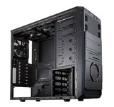 APEVIA X-DMR4-NW-BK X-Dreamer 4 ATX Mid Tower Case Solid Side Panel(no Window), LCD Temperature Display, USB2.0/USB3.0/HD Audio Ports, Hard Disk Hot Swap Bay for 3.5"/2.5" Drive, 1 x 120mm Rear Fan Included, up to 6 x Cooling Fan Space - Black