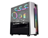 Cougar Gemini S Mid Tower Gaming Case with a Full-Sized Tempered Glass Cover and an Integrated RGB Lighting System (Silver)