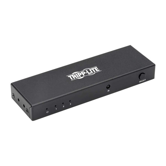 TRIPP LITE HDMI Switch 3-Port for Video & Audio 4K x 2K UHD 60 Hz with Remote HDMI 2.0 HDCP 2.2 EDID (B119-003-UHD)
