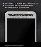 Transformers: Licensed Screen Protector - White Frame - for iPhone 7, iPhone 8, Tempered Glass, 3D Curve Edge Full Screen Coverage, Premium HD Clear 9H Hardness - Swordfish Tech