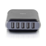 C2G 20278 5-Port USB Wall Charger - AC to USB Adapter, 5V 8A Output, Black