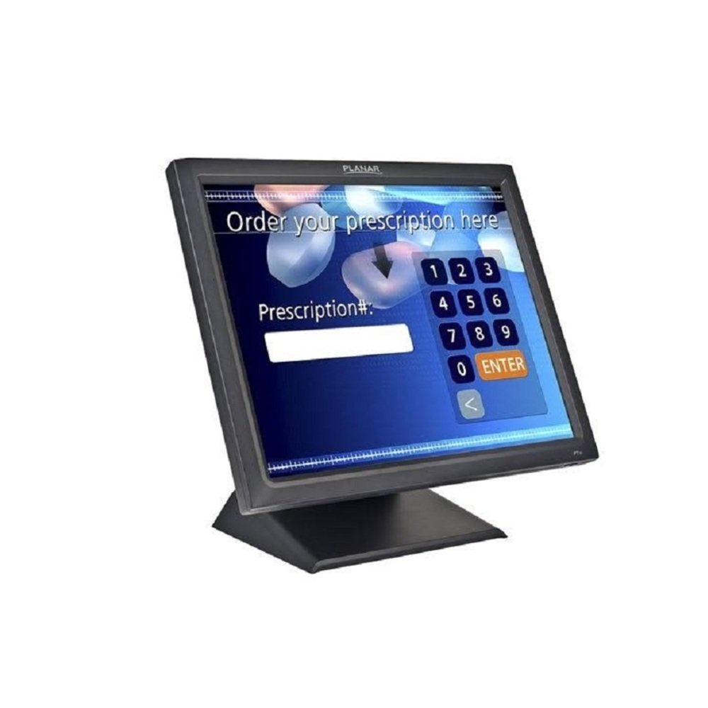 Planar Systems 997-5971-00 Model Touch Screen Monitor, PT1945R, Economical 5-Wire Resistive with Dual USB/Serial Controller, Internal Power, Speakers, 19" Height, Black