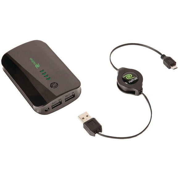ReTrak ETESPB8 Powerbank w/Retractable Micro USB Cable 7,800mAh