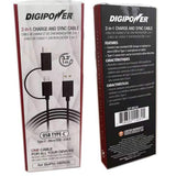 DIGIPOWER Digipower 2-in-1 Charge and Sync Cable: USB-C/Micro USB to USB-A